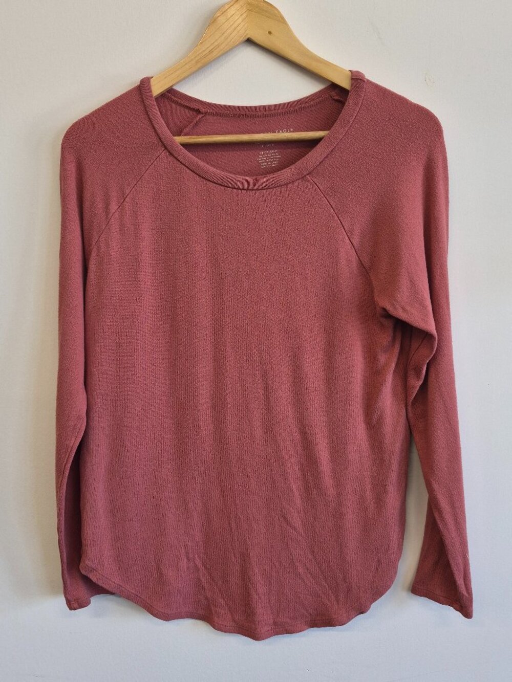 American Eagle Soft & Sexy Long Sleeve Top Dusty Rose XS